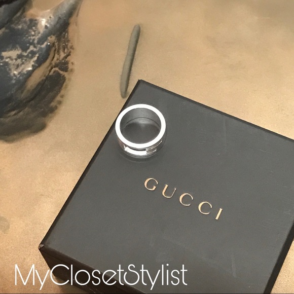 SOLD-Gucci Sterling Silver G Logo Ring 6.5 925RARE - Picture 6 of 6
